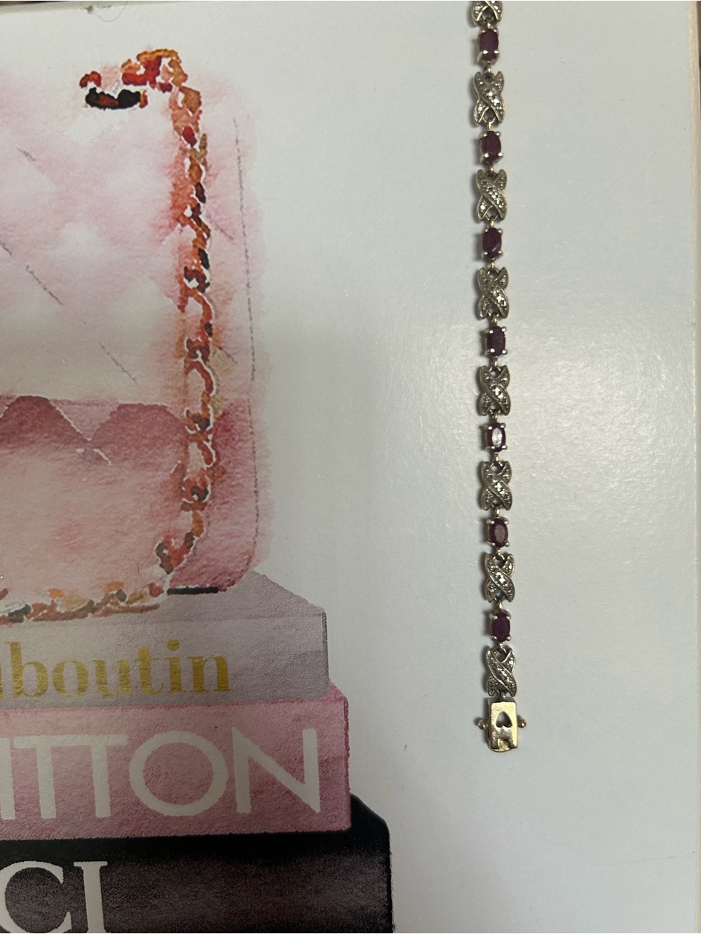 XOXO ruby bracelet 7.5 inches